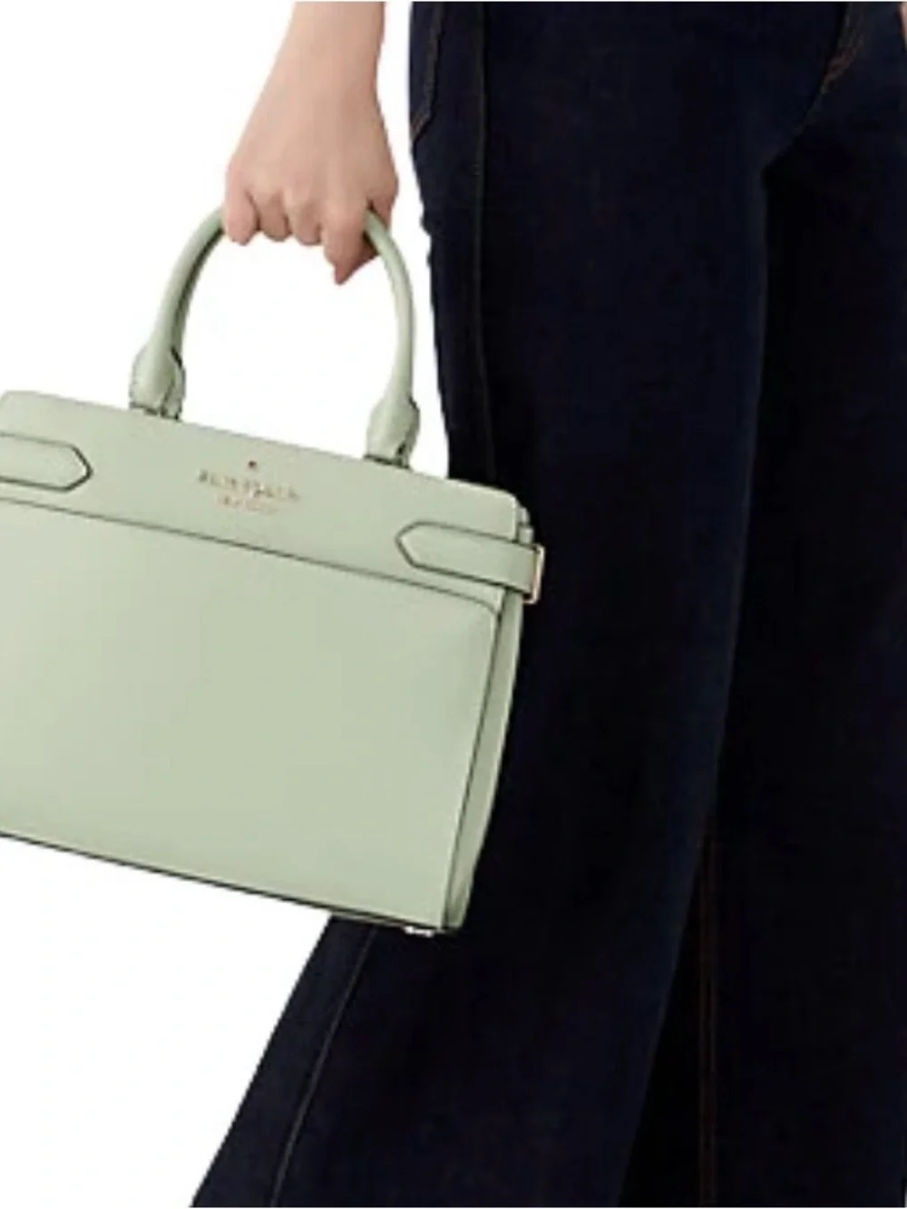 kate spade Light Mint Green Leather Satchel with Gold Hardware